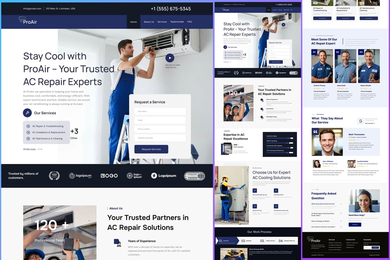 AC Repair Site Mockup