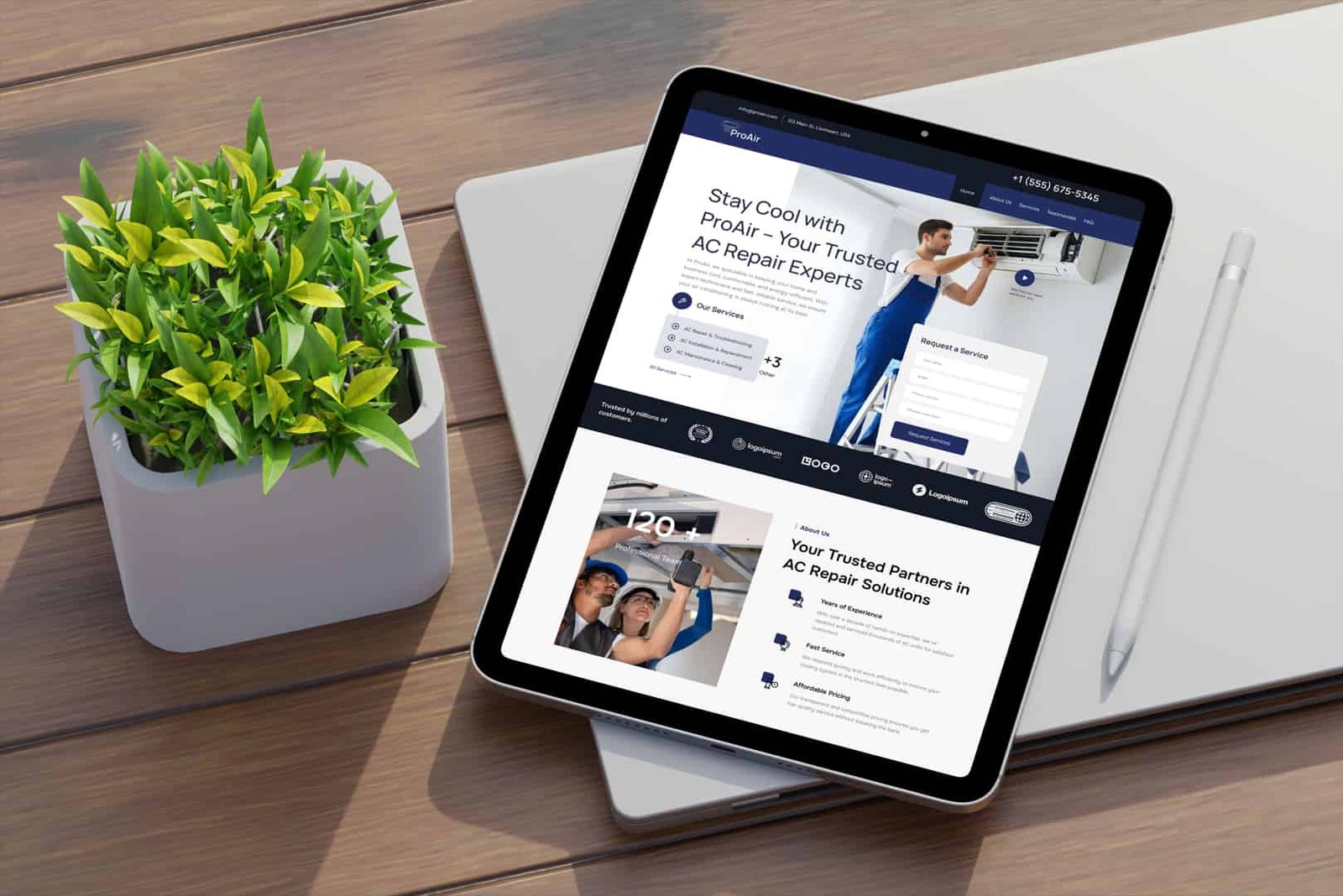 AC Repair Site Mockup