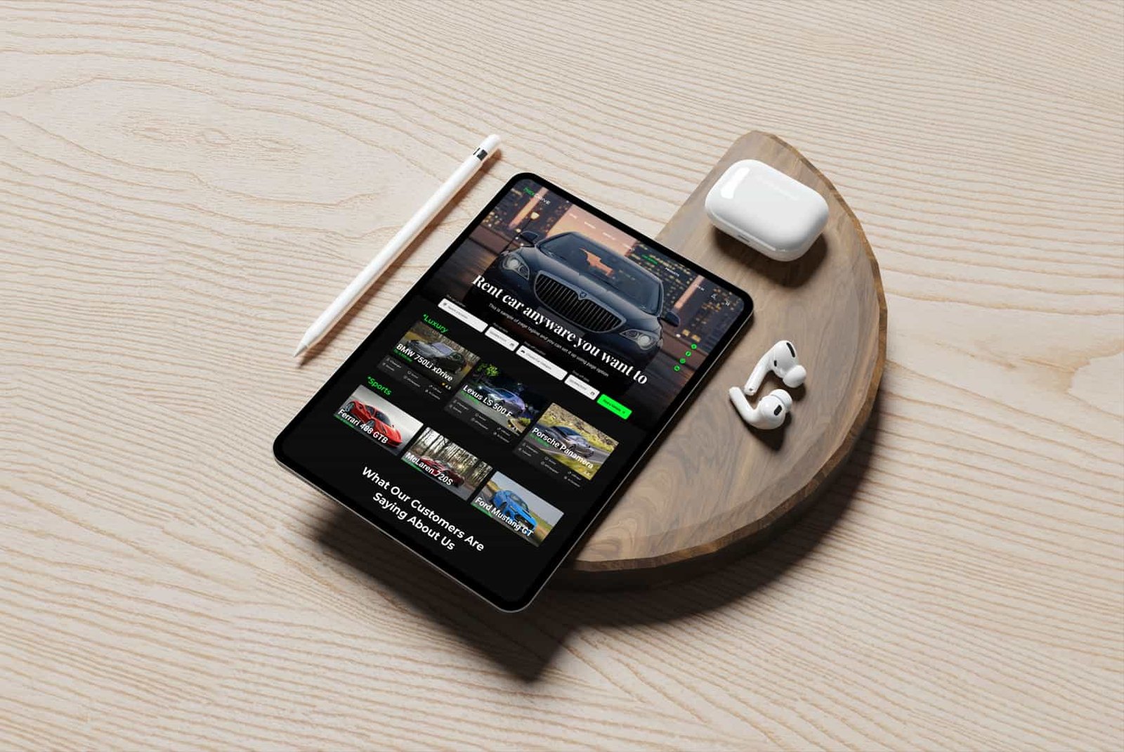 Car Rent Site Mockup