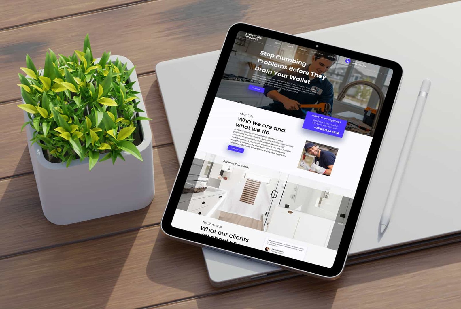 Plumbers Site Mockup