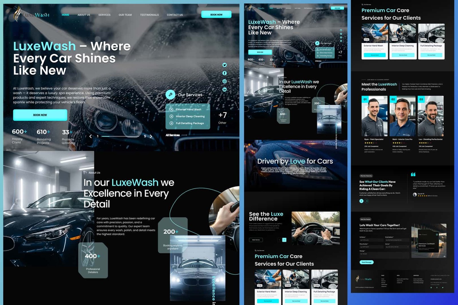 Car Wash Site Mockup