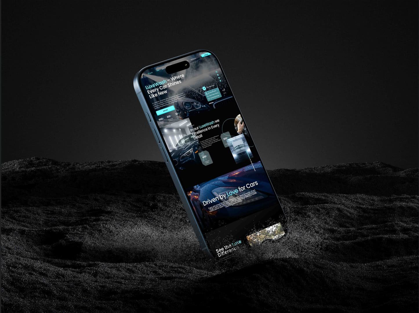 Car Wash Site Mockup